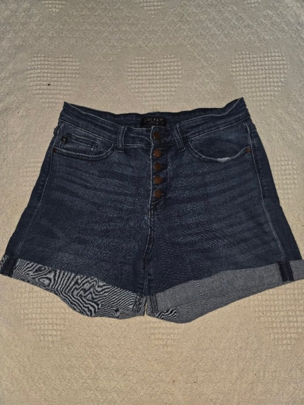 Judy Blue Denim Shorts – Size Large – Button Fly